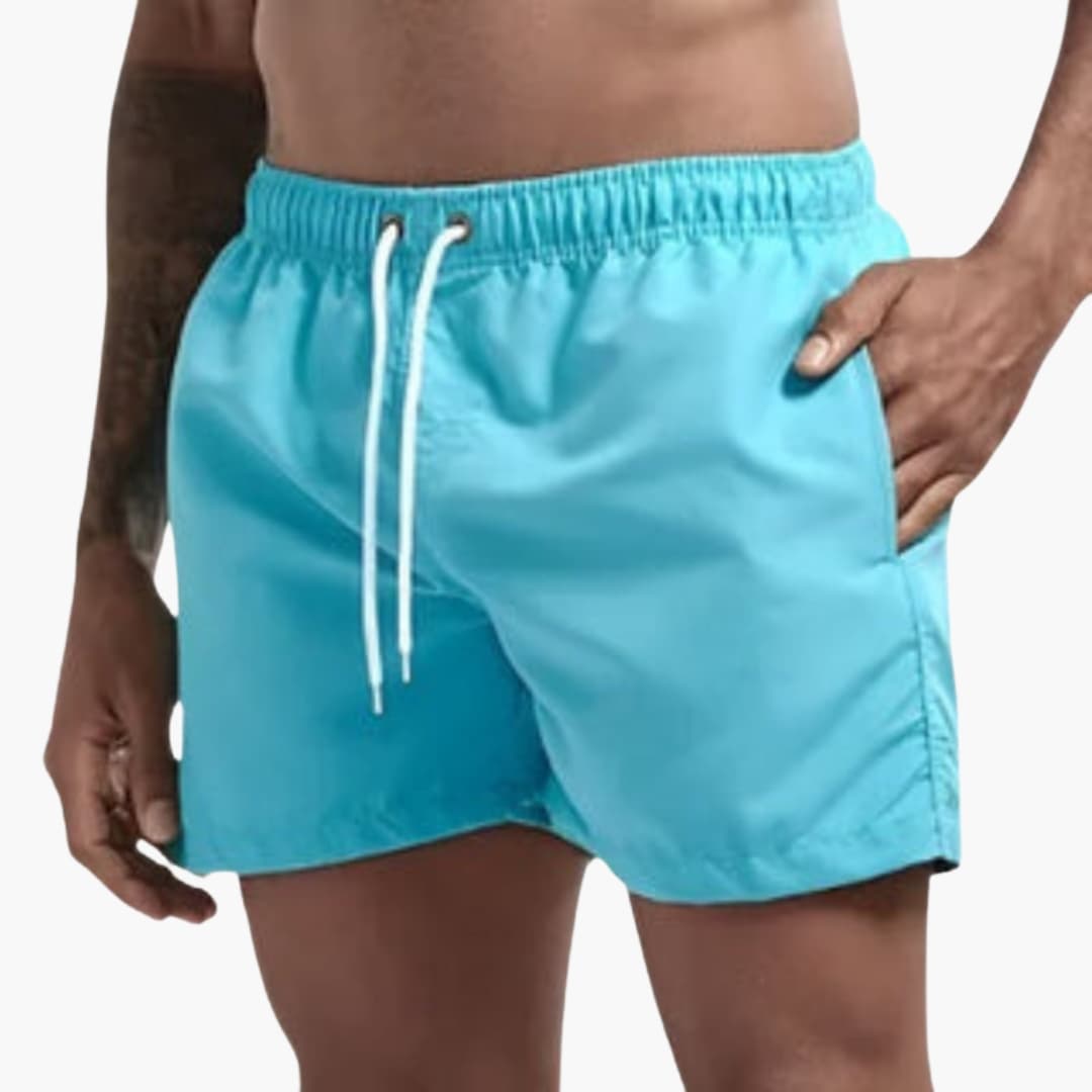 Men's Swim Shorts Elastic Waist Water-Resistant