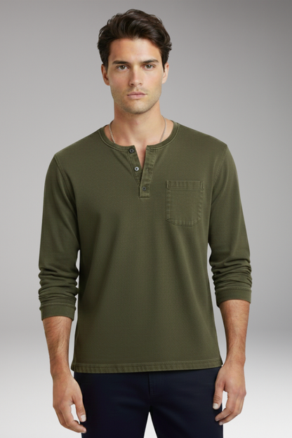 Men's Round Neck T-Shirt With Chest Pocket