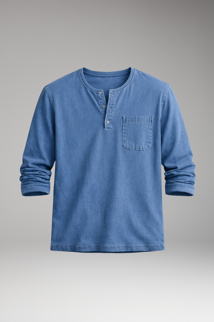 Men's Round Neck T-Shirt With Chest Pocket - VibreMode