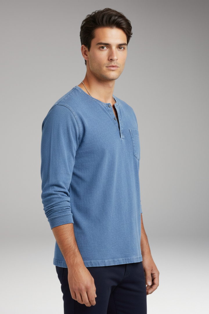 Men's Round Neck T-Shirt With Chest Pocket