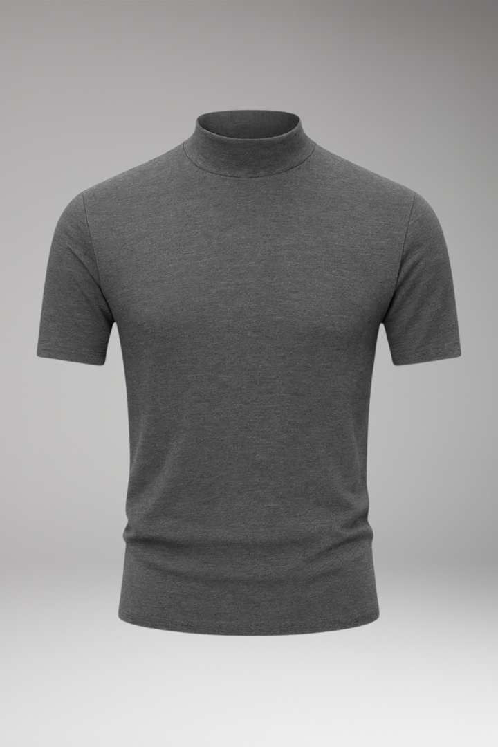 Men's Short Sleeve High Collar T-Shirt - VibreMode