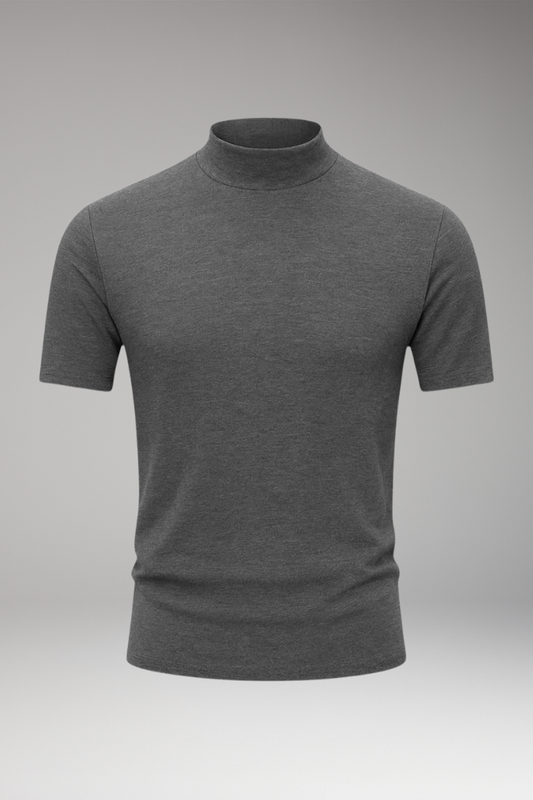 Men's Short Sleeve High Collar T-Shirt - VibreMode