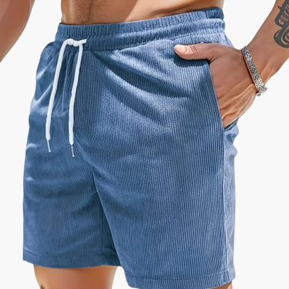 Men's Corduroy Shorts Textured With Pockets