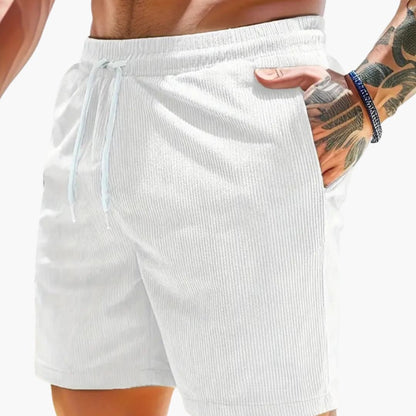 Men's Corduroy Shorts Textured With Pockets