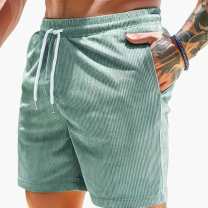 Men's Corduroy Shorts Textured With Pockets