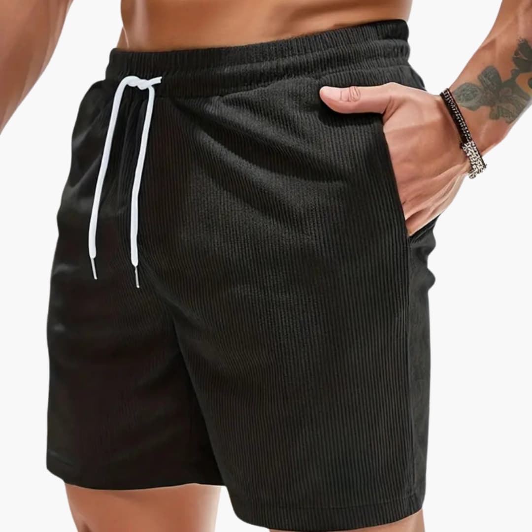 Men's Corduroy Shorts Textured With Pockets