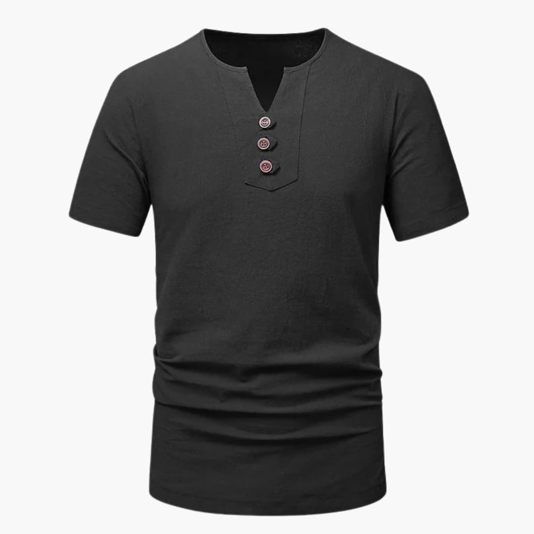 Men's Short Sleeve Henley T-Shirt