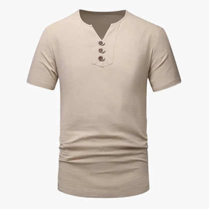 Men's Short Sleeve Henley T-Shirt