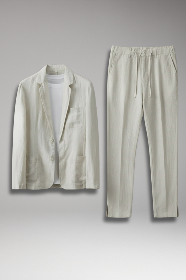 Men's Blazer Suit Elastic Pants Set - VibreMode