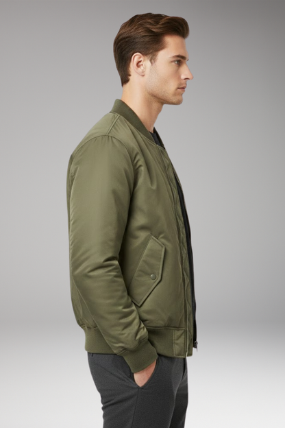 Men's Bomber Jacket Zipper Multi Pockets