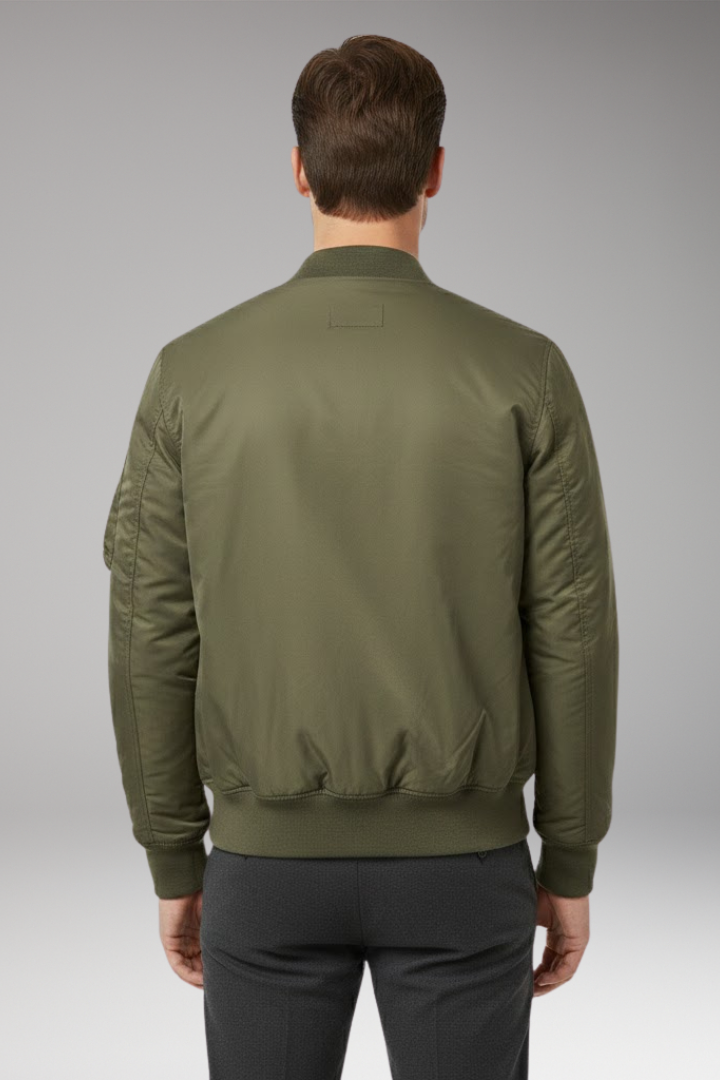Men's Bomber Jacket Zipper Multi Pockets