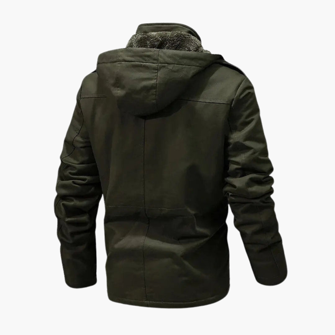 Men's Hooded Utility Jacket With Pockets