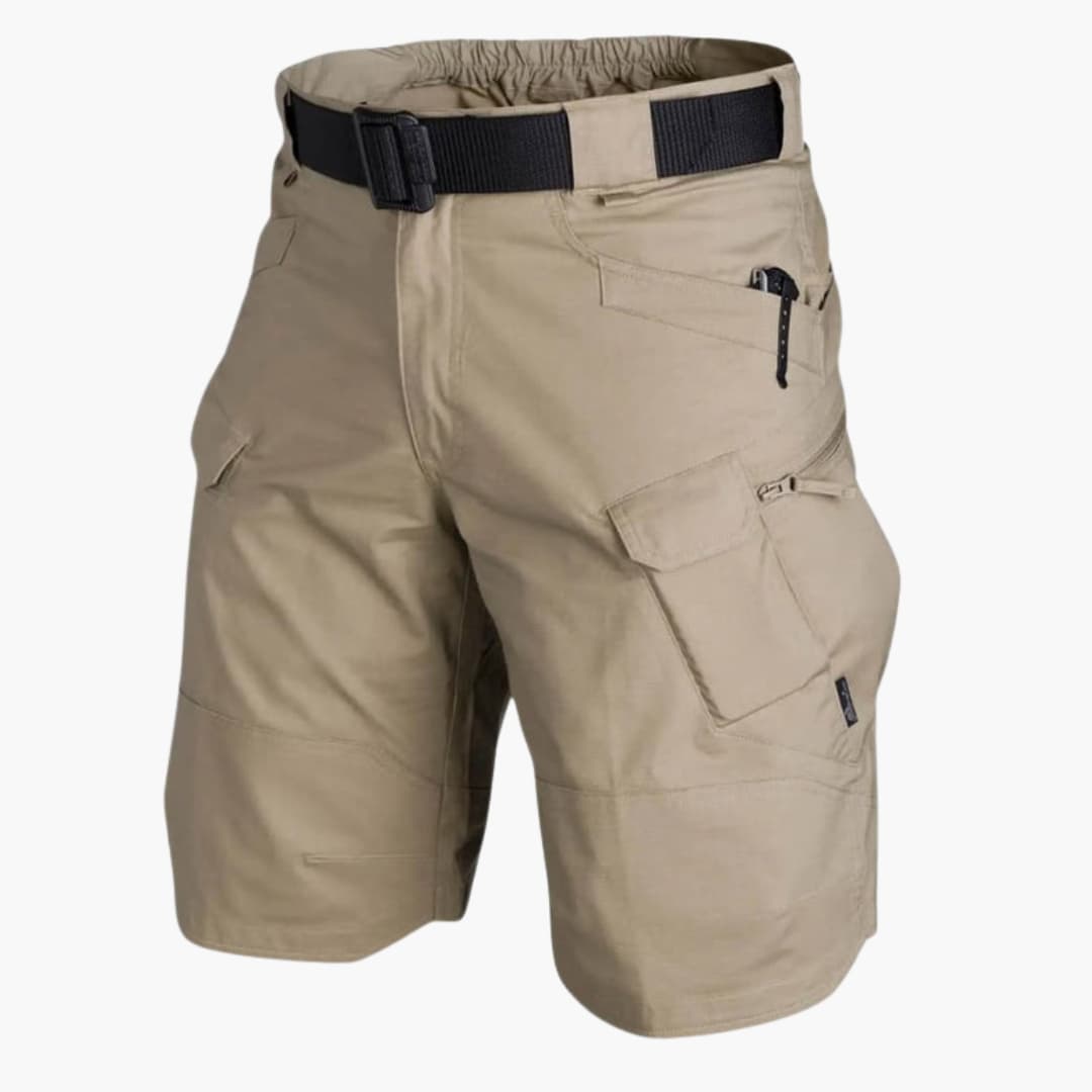 Men's Cargo Shorts Elastic Waist Flap Pockets