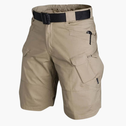 Men's Cargo Shorts Elastic Waist Flap Pockets
