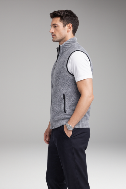 Men's Zipper Vest with Side Pockets