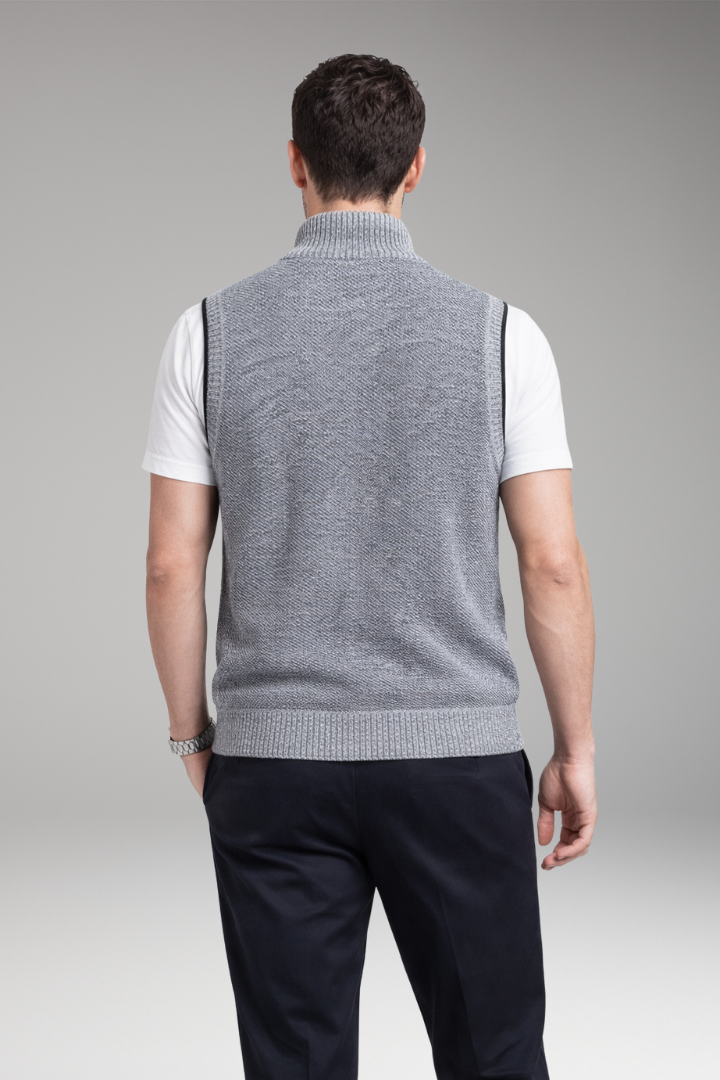 Men's Zipper Vest with Side Pockets