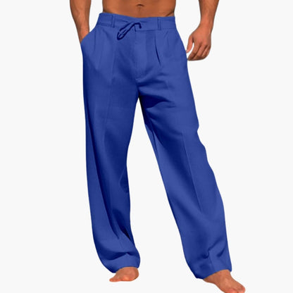 Men's Wide Leg Pants Elastic Waist Black