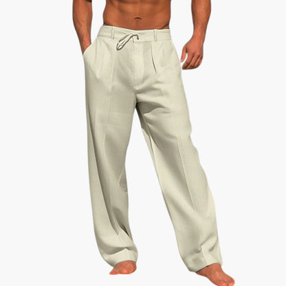 Men's Wide Leg Pants Elastic Waist Black