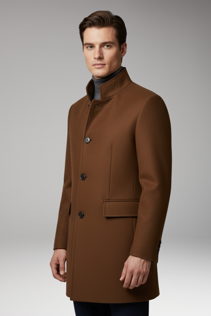 Men's Insulated Winter Jacket Snap Closure