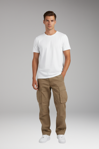 Men's Straight Fit Cargo Pants Multi-Pocket