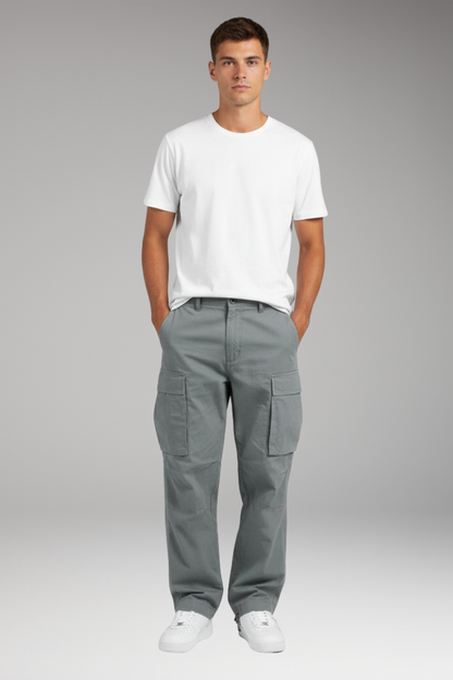 Men's Straight Fit Cargo Pants Multi-Pocket