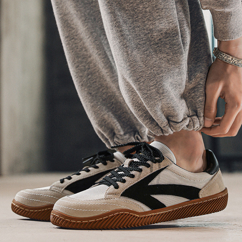 Men's Retro Suede Leather Patchwork Sneakers