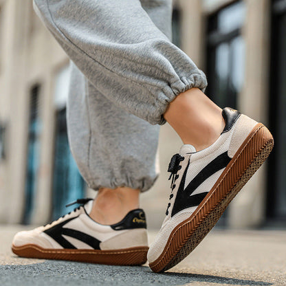 Men's Retro Suede Leather Patchwork Sneakers