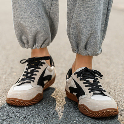 Men's Retro Suede Leather Patchwork Sneakers