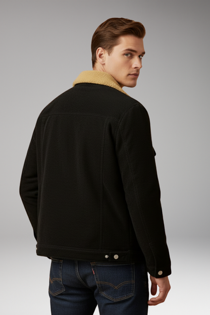 Men's Corduroy Jacket Fleece Lined Snap Button