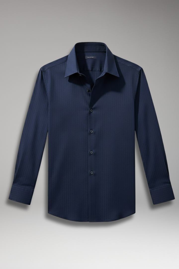 Men's Slim Fit Dress Shirt Vertical Stripes - VibreMode