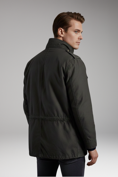Men's Field Jacket Waterproof Snap Pockets