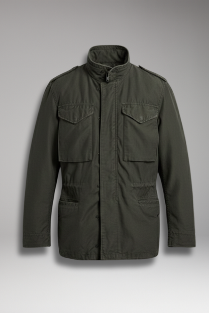 Men's Field Jacket Waterproof Snap Pockets - VibreMode