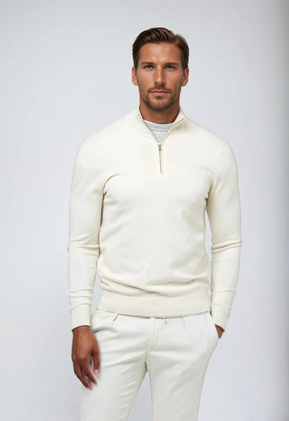Warm Mens Classic Quarter Zip Sweater - VibreMode