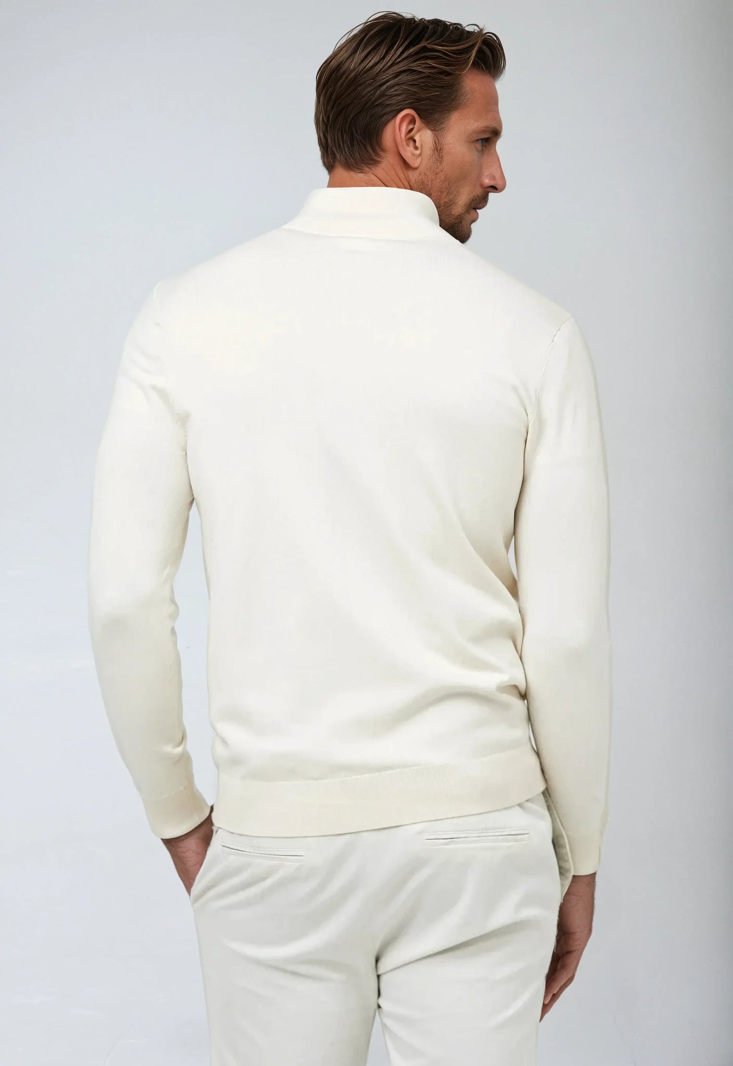 Warm Mens Classic Quarter Zip Sweater