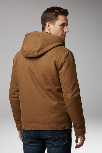 Men's Hooded Zip Jacket Lined Interior