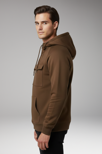Men's Long Sleeve Hoodie Multi Pocket