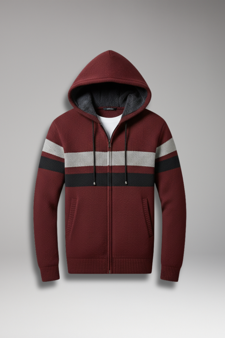 Men's Hooded Zip Jacket - VibreMode