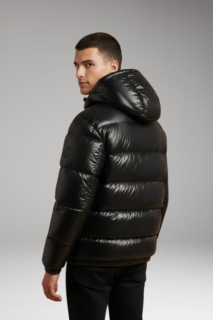 Men's Quilted Padded Jacket Secure Closure