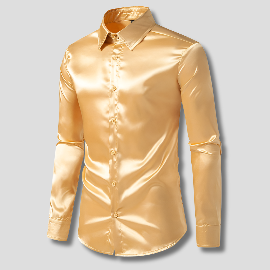 Men's Dress Shirt Shiny Finish