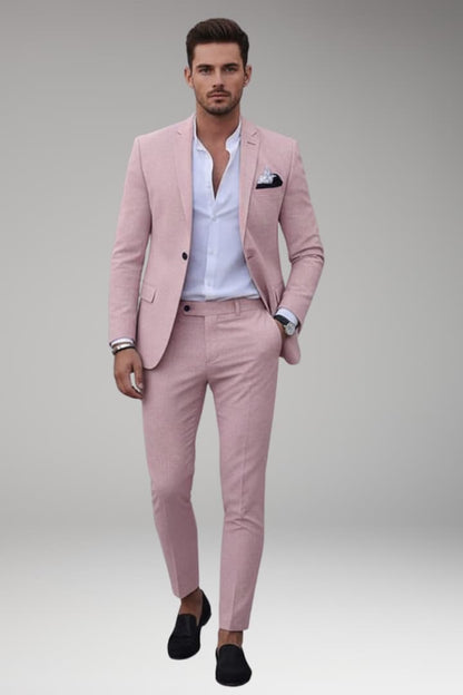 Men's Suit Set Blazer Straight Pants