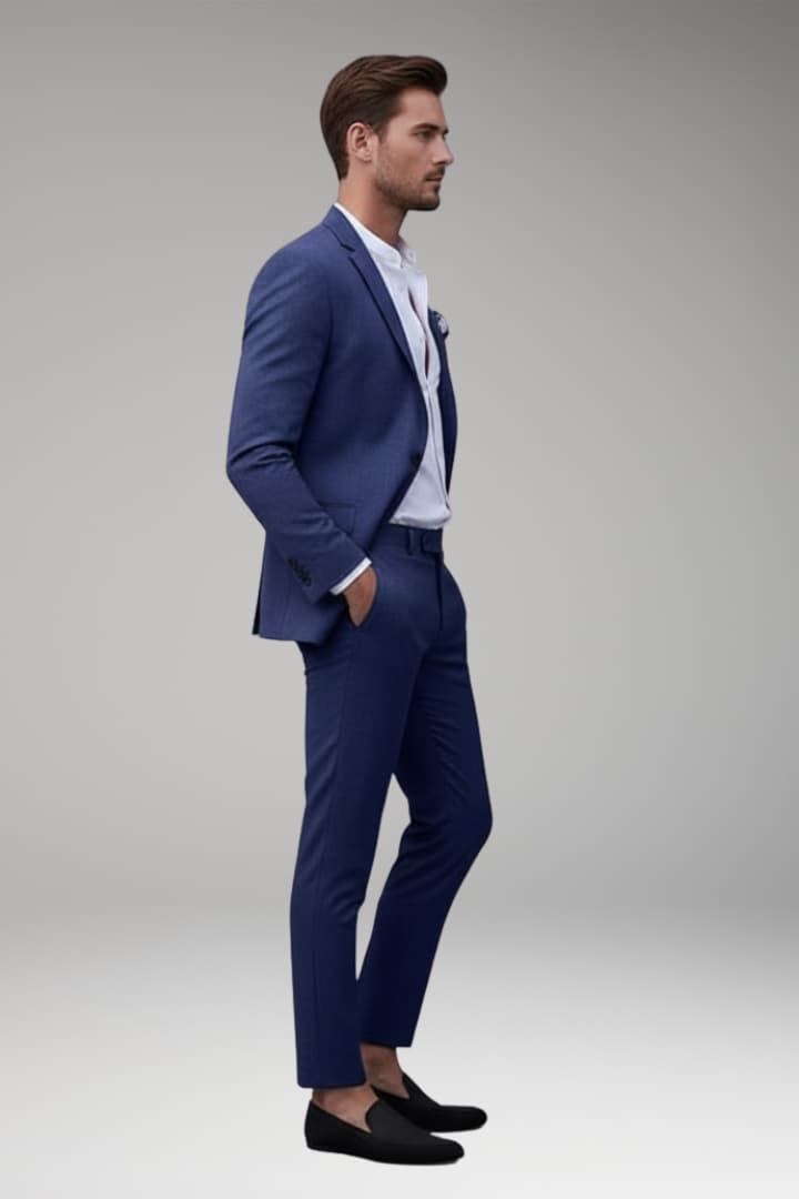Men's Suit Set Blazer Straight Pants