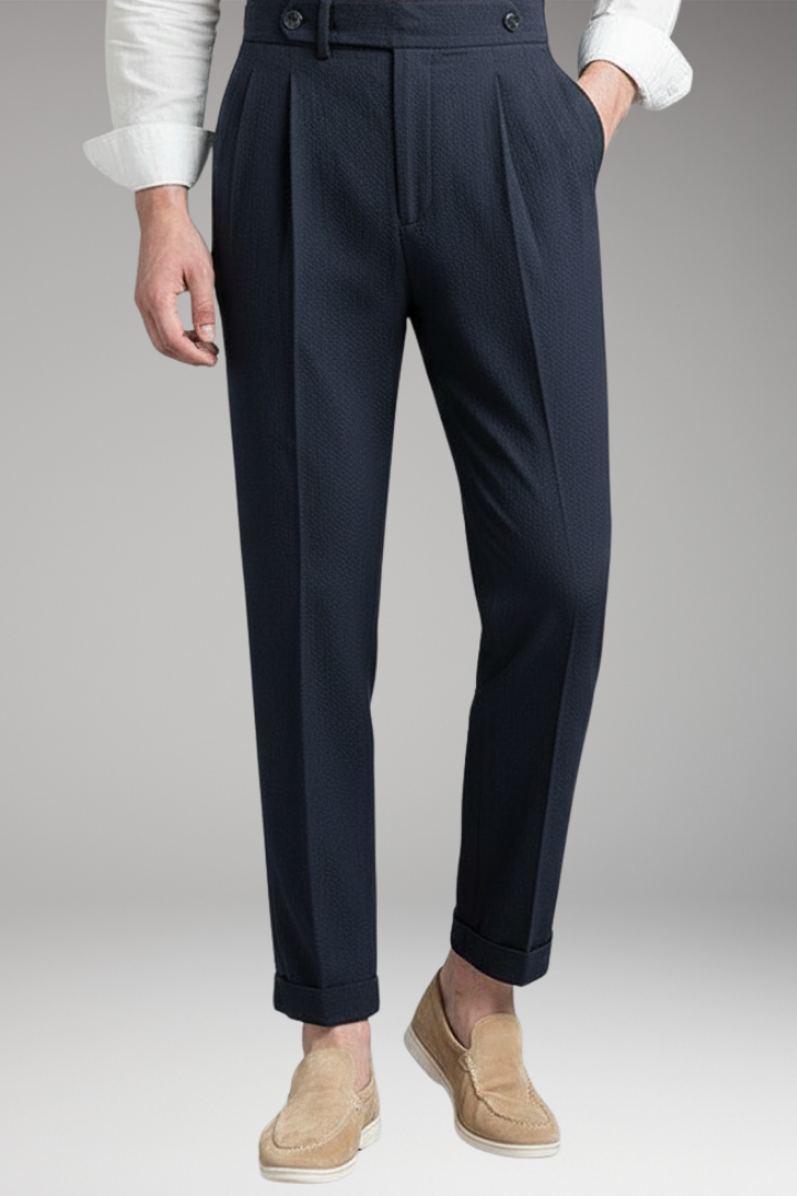 Men's Pleated Work Pants High Waist