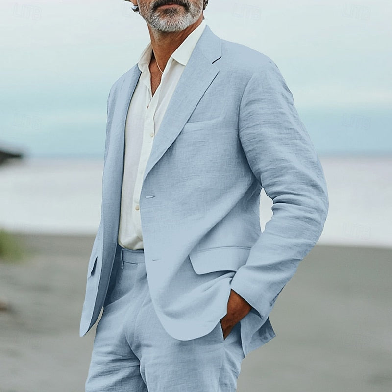 Casual Men's Spring Blazer Suit Set