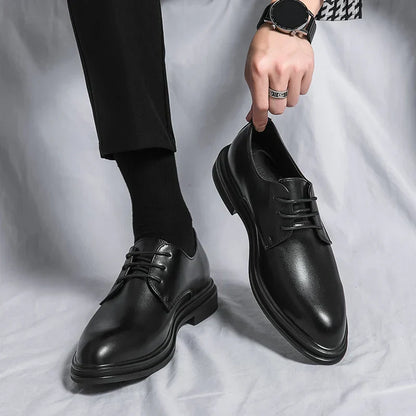 Men's Lace-Up Dress Shoes Formal Leather Black