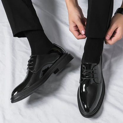 Men's Lace-Up Dress Shoes Formal Leather Black