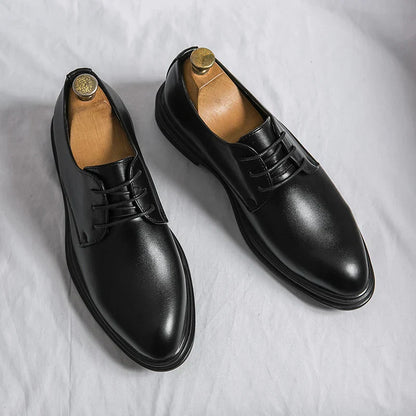 Men's Lace-Up Dress Shoes Formal Leather Black