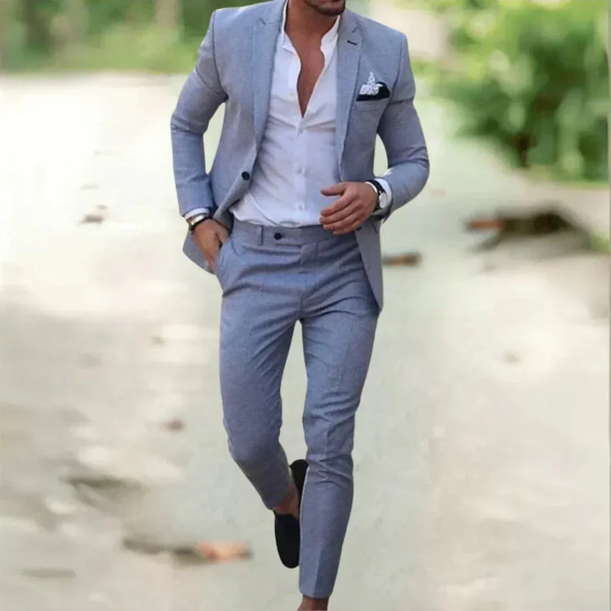Tailored Men's Slim Fit Business Suit Set