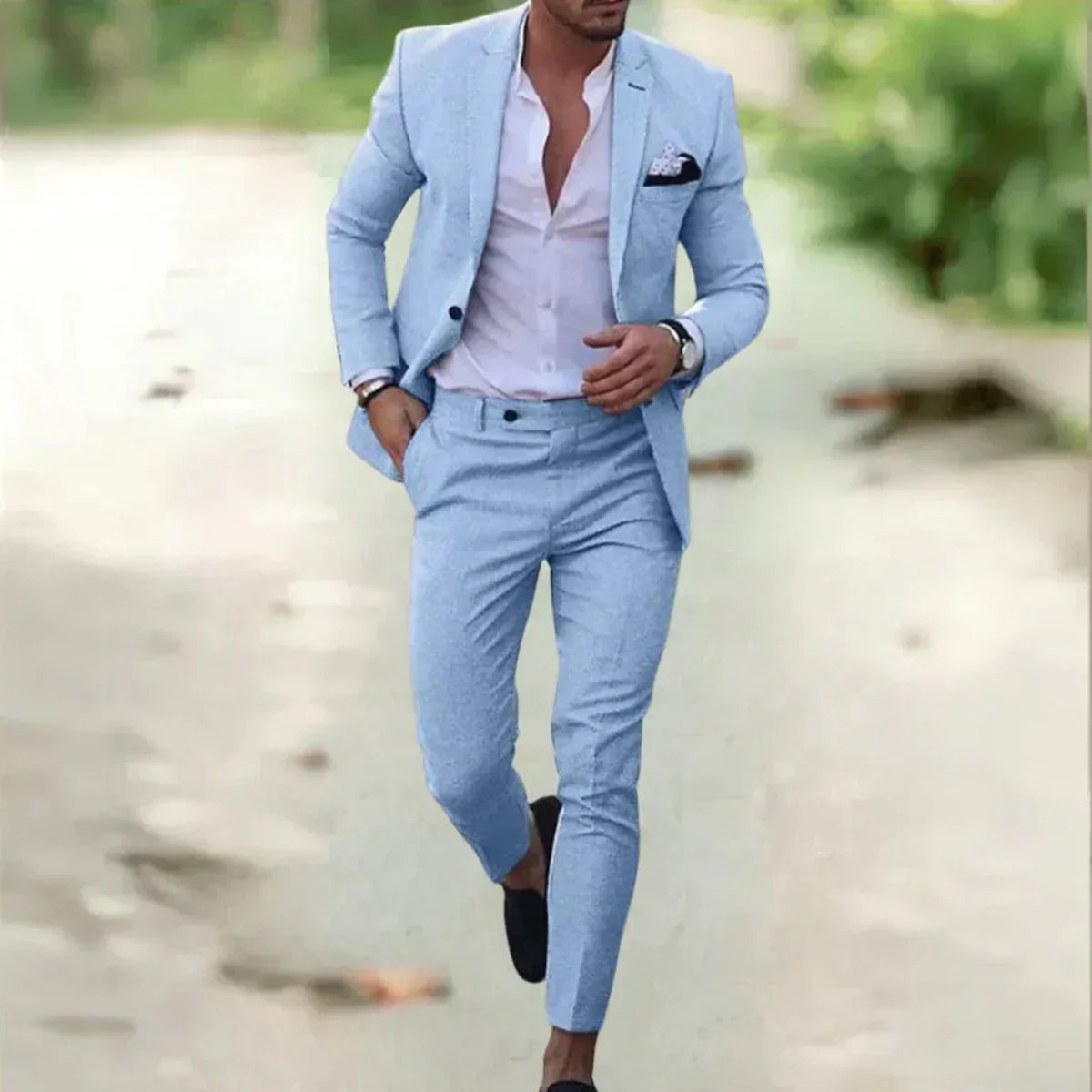 Tailored Men's Slim Fit Business Suit Set