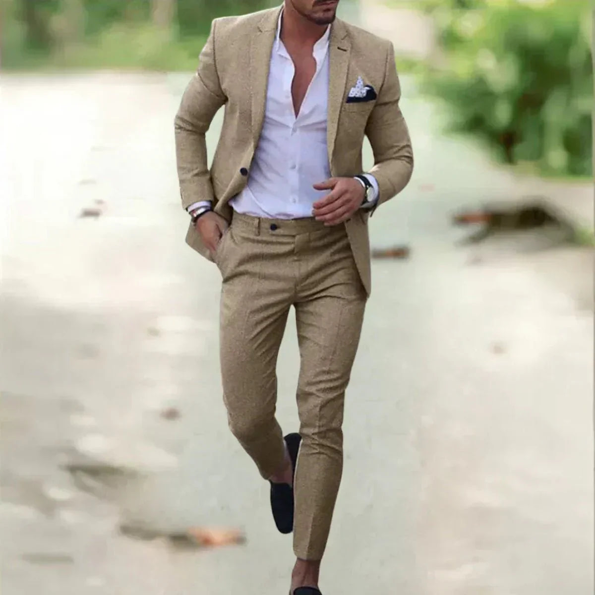 Tailored Men's Slim Fit Business Suit Set