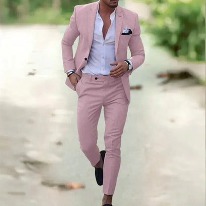 Tailored Men's Slim Fit Business Suit Set